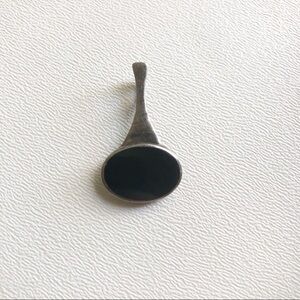 Onyx Sterling Silver Pendant Signed ATI 925